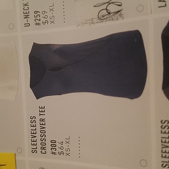 Cabi sleeveless crossover tee navy Sm - Picture 2 of 7